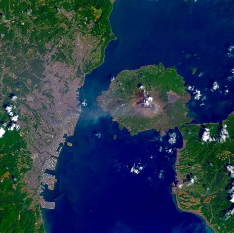 Landsat 8 Image Sakurajima Volcano Satellite Imaging Corp