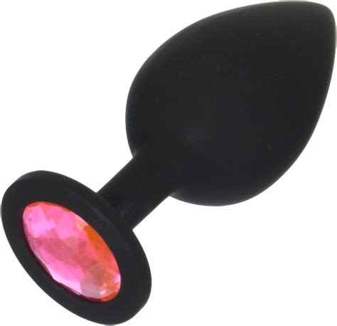 doc johnson booty bling spade shaped silicone anal plug with jeweled base 3 8 long and 1 5