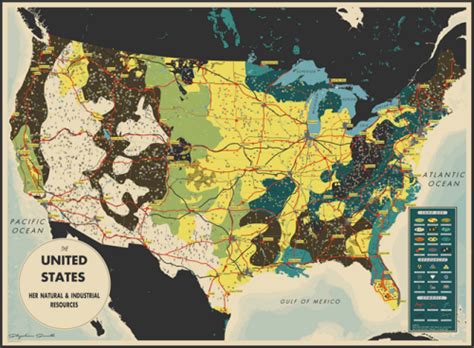 Mapcarte 208365 The United States Her Natural And Industrial Resources
