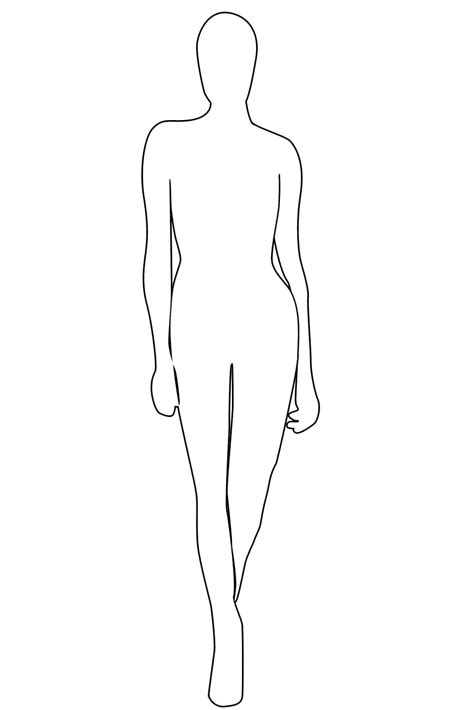 Fashion Model Outline By Bootkidz Fashion Model Sketch Mannequin Drawing Fashion Drawing