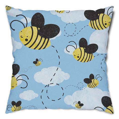 Buzzing Bees Throw Pillow