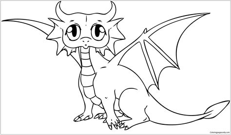 Coloring Pages Of Baby Dragons