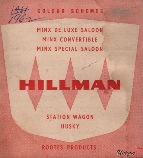 Hillman Paint Chart Color Reference