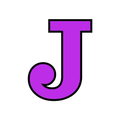 The Letter J Is Purple And Black