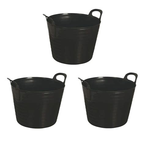 Buy Doodle And Mooze 42 Litre Black Heavy Duty Large Flexi Tub Rubble