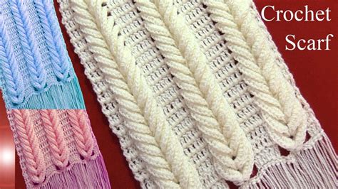 Desde unos muy fáciles te tejer hasta algunos con mucho diseño! Bufanda chalina en punto espigas de trigo en relieve tejido a crochet tallermanualperu - YouTube