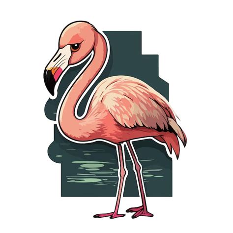 Premium Vector Cute Flamingo Cartoon Style