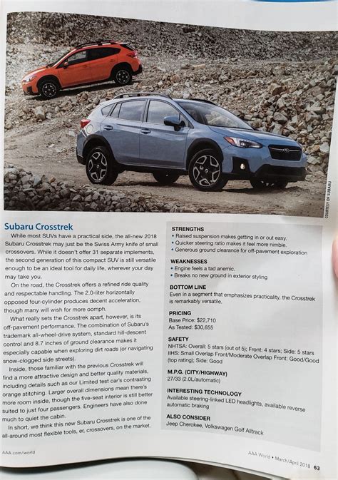 Subaru Crosstrek Brochure Pdf Pdfkls