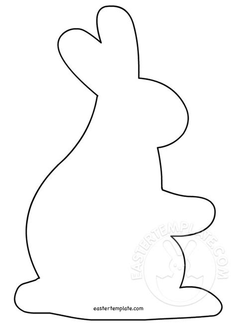 This cute template is useful for all sorts of craft projects. Easter bunny outline printable template jpg - Clipartix