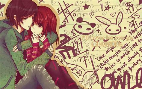 Cute Cartoon Anime Couple Wallpapers Wallpaper Cave