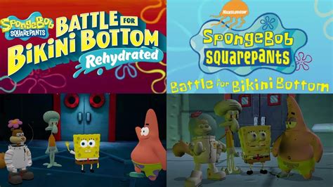 Spongebob Battle For Bikini Bottom Rehydrated Trailer Comparison 4k