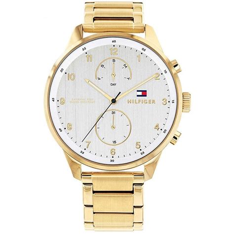 Tommy Hilfilger Tommy Hilfiger Chase Multi Function Mens Gold Stainless