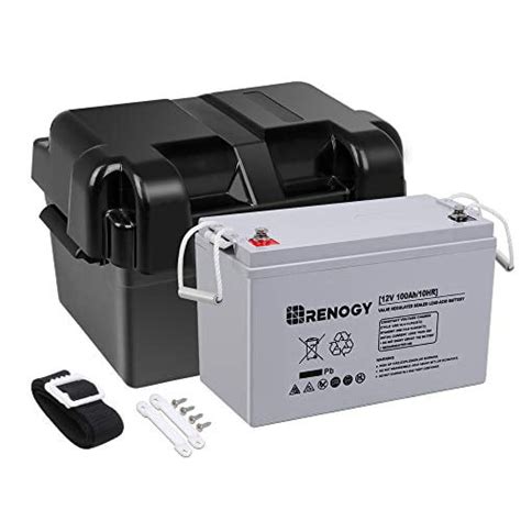 Buy Renogy 12v 100ah Deep Cycle Agm Battery Wbattery Box For Rv Solar