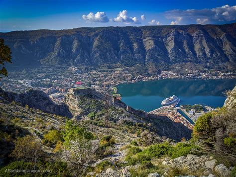 Ladder Of Kotor Trail And San Giovanni Fortress In Montenegro A