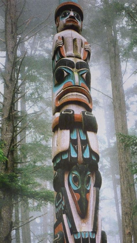 Totem Pole In The Forest Totem Pole Art Native American Totem