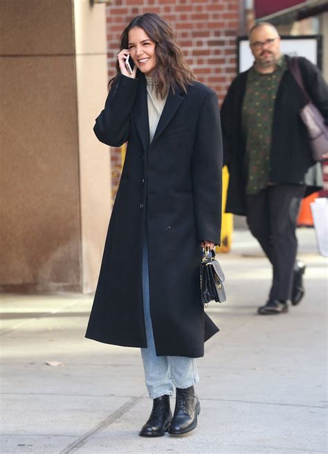 Katie Holmes Wears Her Favorite Mom Jeans With Glittering Brogues Footwear News