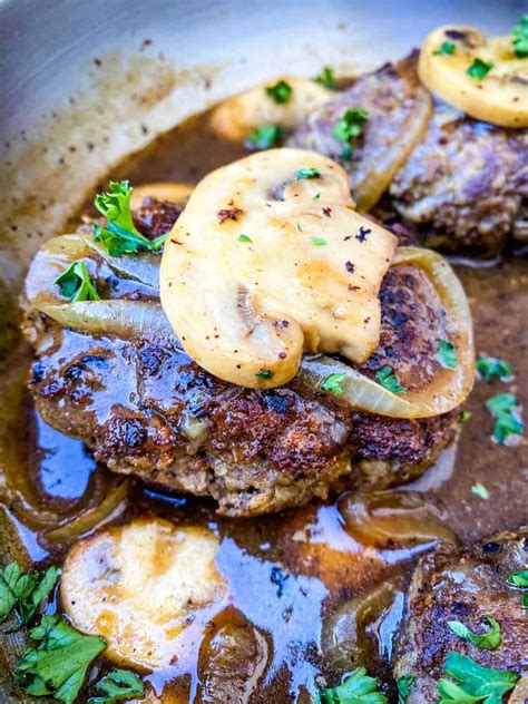 Some like to use mushroom gravy, i have always loved them with beef gravy. Keto Low Carb Salisbury Steak with Mushroom Gravy + {VIDEO}