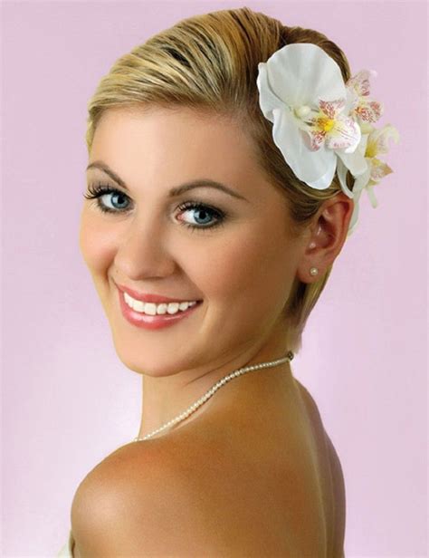 Short Hair With Flowers For Wedding Fashion Magazine Short Wedding