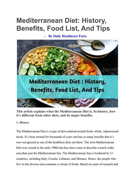 Mediterranean Diet History Benefits Food List And Tips By Daily