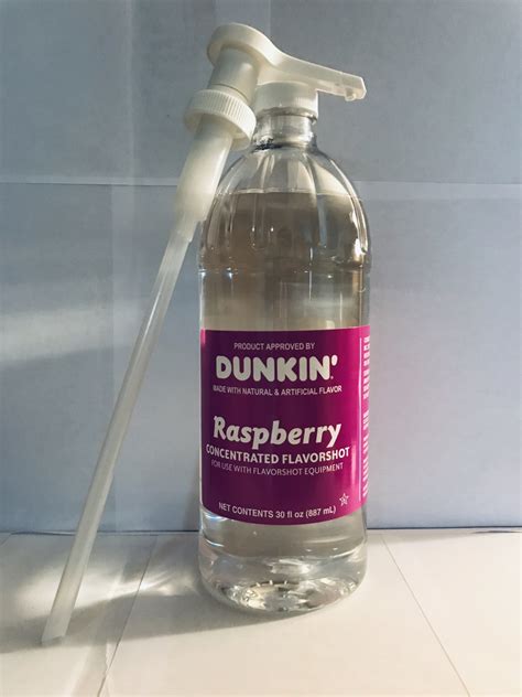 Dunkin Donuts Unsweetened Raspberry Concentrated Flavor Shot 30oz