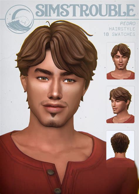 Pedro By Simstrouble Simstrouble On Patreon In 2021 Sims Hair Sims