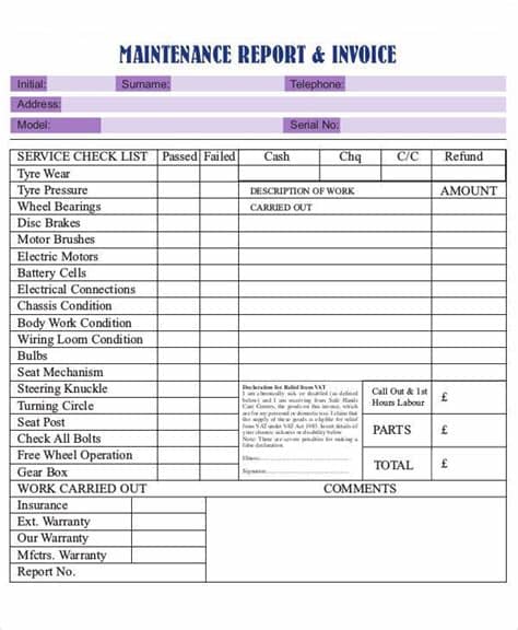 Once proper information is available outlining the solution is a quick and simple process: 11+ Maintenance Invoice Templates | Invoice template ...