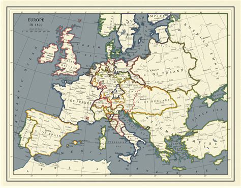 1800 Political Map Of Europe Map