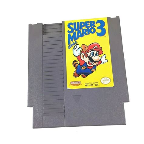 Vintage Nes Nintendo Super Mario Bros 3 Video Game Cartridge 1985 With