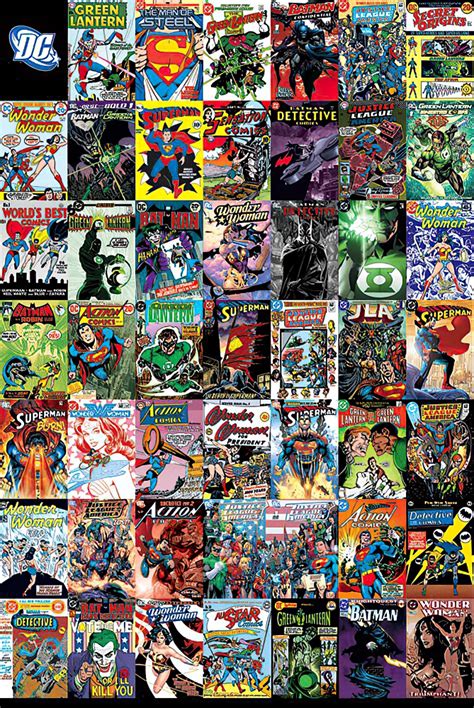 Dc Comics Comic Poster Print Dc Comics Cover Collage Size 24 X