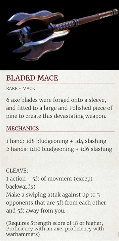 Bladed Mace Dandd Dnd Dragons Dnd Funny Dungeons And Dragons
