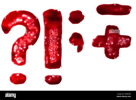 Question Mark In Blood Cut Out Stock Images And Pictures Alamy