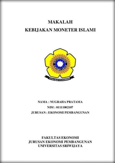 Contoh Halaman Sampul Makalah Baru Pintar