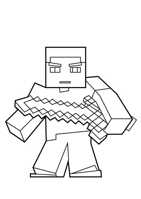 Dibujo De Steve Sonriendo De Minecraft Para Colorear Dibujos Para Pdmrea