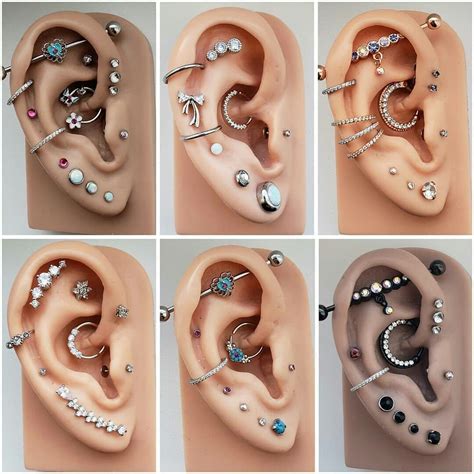 Pin de Valery Danielová em Piercings Ear Piercings de ouvido