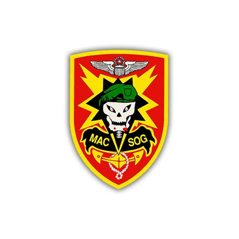Aufklebersticker Mac Sog Assistance Command Vietnam Wappen 7x5cm A794