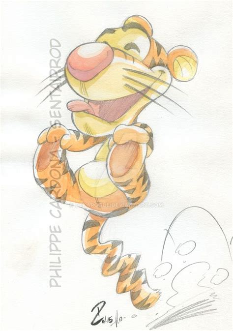 Watercolor Commission Tiger From Winnie The Pooh By Dekarogue On Deviantart
