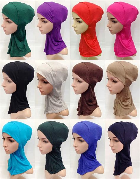 Islamic Turban Head Wear Hat Underscarf Hijab Fashion Full Cover Inner Muslim Cotton Hijab Cap