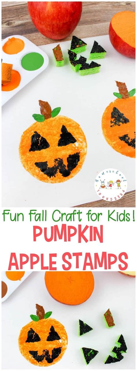 Pumpkin Apple Stamps A Fun Fall Craft For Preschoolers Preschool