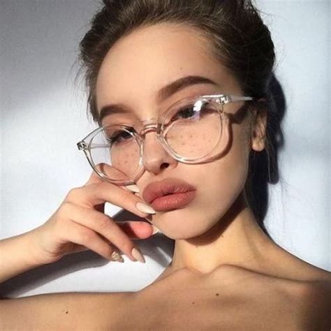 Aesthetic Soft Girl Transparent Round Glasses Eyeglasses For Women