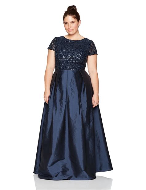 Adrianna Papell Womens Taffeta Gown With Beaded Bodice Plus Size