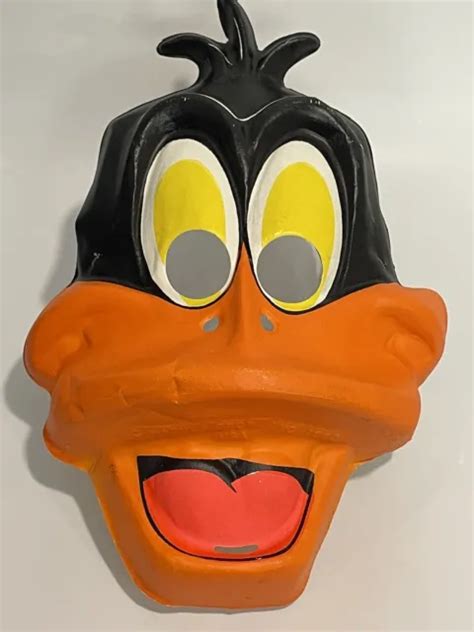 Vintage Mask 1982 Ben Cooper Daffy Duck Halloween Costume Worn Warner