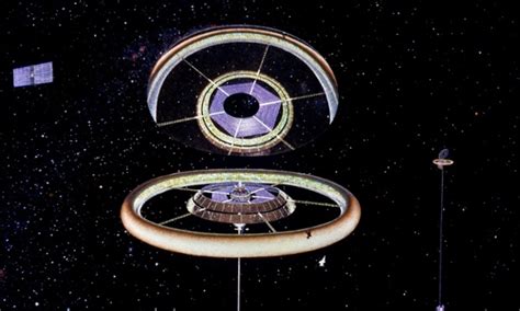The Exterior Of A Toroidal Space Colony As Imagined By Don Davis