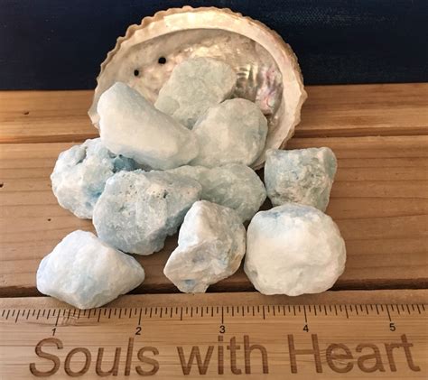 Blue Aragonite Raw Stone Uplifting And Calming Healing Stone Etsy