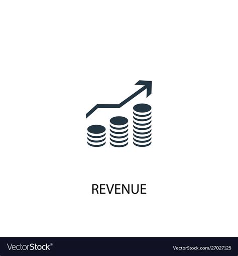 Revenue Icon Simple Element Revenue Royalty Free Vector