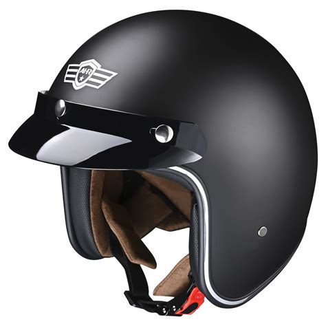 Buy Ahr 34 Open Face Motorcycle Helmet Vintage Retro Moped Helmet With