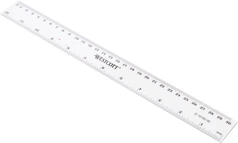 Westcott 12 Inch 300 Mm Plastic Ruler Clear Uk