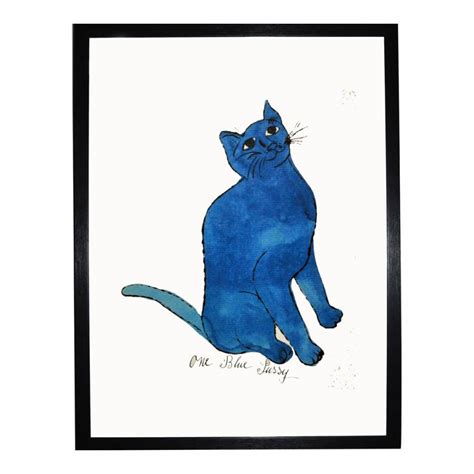 One Blue Pussy C 1954 Framed Print 36x28cm Brandalley