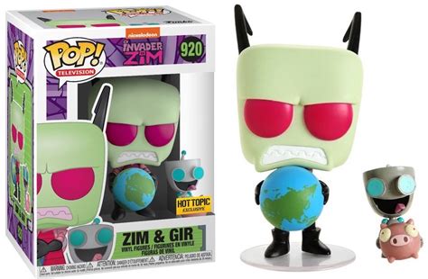 Pop Television Invader Zim Vinyl Figure Zim And Gir 920 Hot Topic Exclusive Toysonfireca