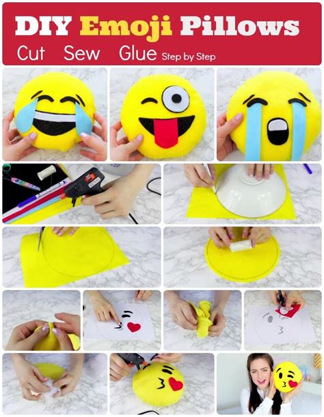 Diy Emoji Pillows 1no Sew Emoji Pillows 2 How To Make Emoji Pillows