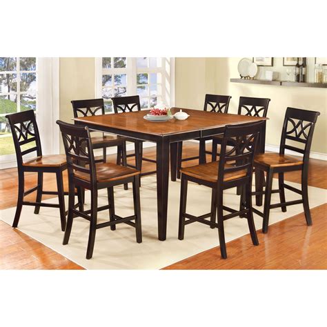 Furniture Of America Seaberg Country 9 Piece Counter Height Dining Set